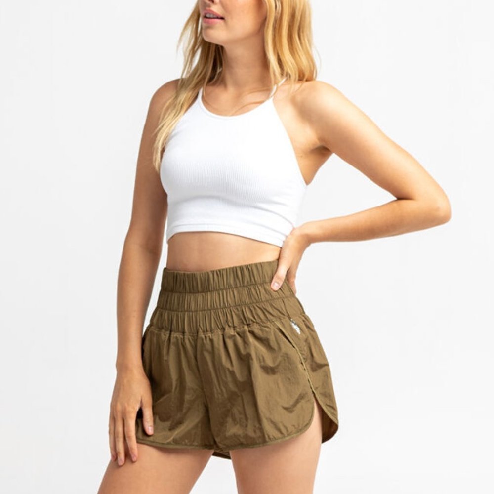 Free People Movement The Way Home Shorts Women's XS Small Medium Army Green NWT
